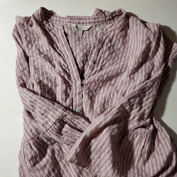 NWOT Lucky Brand Stripe Bell Sleeve Top - Picture 5 of 6